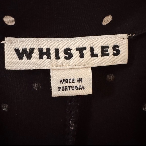 WHISTLES Spot Wrap Jersey Tie Dress Polka Dot Black White Size 6 - Picture 10 of 14